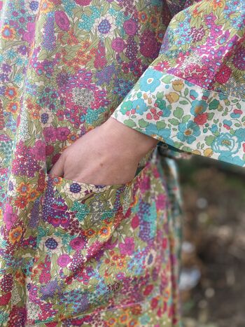 Kimono Ciara pleine longueur - fabriqué à partir de tissu Liberty 4