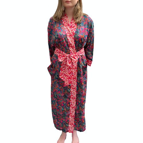 Liberty Fabric Kimono Fuschia Ciara