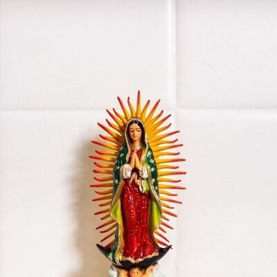 Statua in resina della Vergine di Guadalupe - 15 cm classica