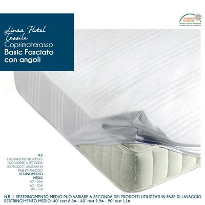 Basic mattress cover with 100% cotton corners