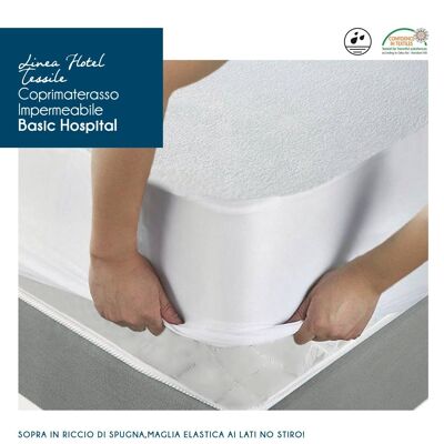Waterproof mattress cover with corners
