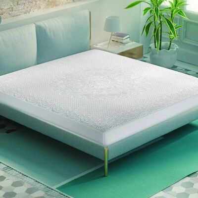 Elasticized sponge mattress cover with Made in Italy corners