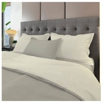 Einfarbiges Bettlaken komplett aus reiner Baumwolle für Doppelbetten