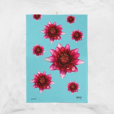 Strofinaccio, fiore, 100% cotone, lavabile, modello Lotus