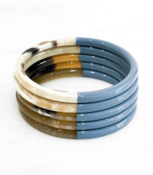 Bracelet coloré en corne véritable - Couleur 2157C