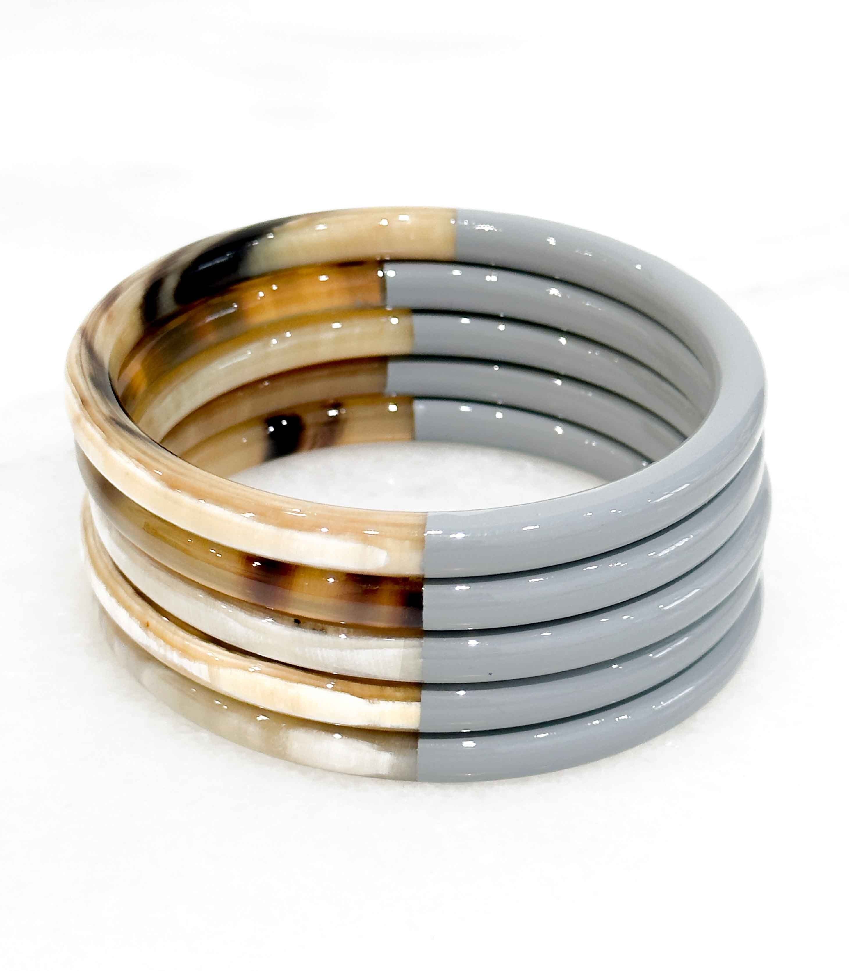 Bracciale in vero corno colorato - Colore 429C