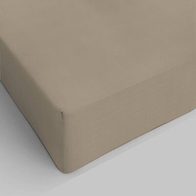 Fitted Sheet Pure Cotton Single Taupe