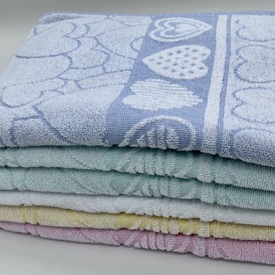 Heart Washcloth/ Towel 100% Terry Cotton Pack of 6 towels