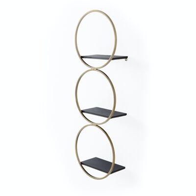 ETAGERE 33X14X99 BOIS/METAL -- NOIR/OR TH1328800