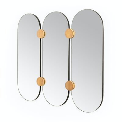 MIRROR 78X3X70 METAL/NATURAL WOOD TH1333500