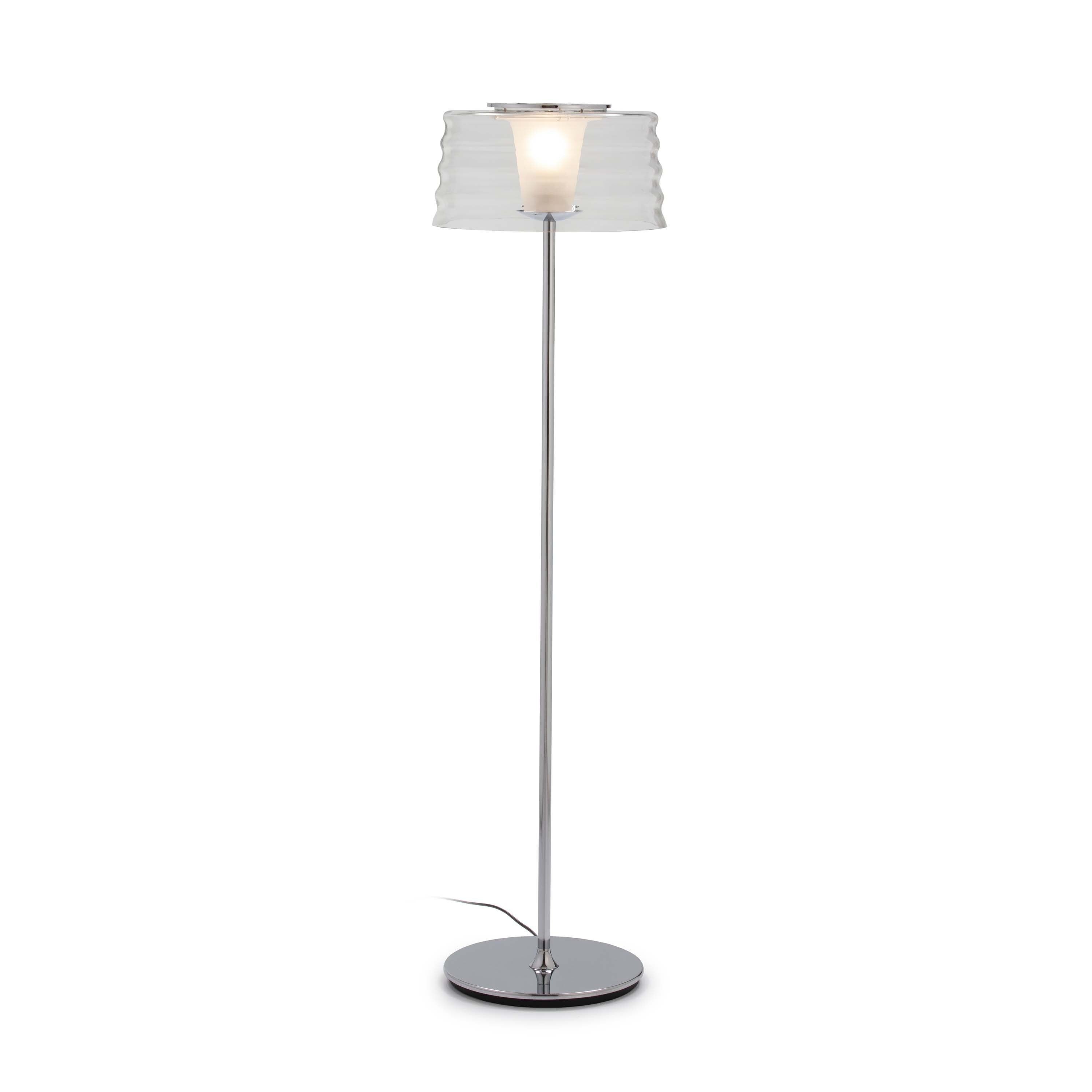 LAMPADA DA TERRA 35X35X135 VETRO TRASPARENTE/METALLO ARGENTO TH1378400