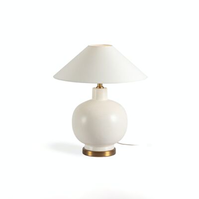 TABLE LAMP 30X30X49 GOLDEN METAL/WHITE CERAMIC WITHOUT SHADE TH2215800
