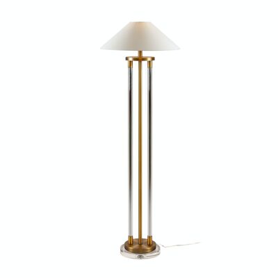 FLOOR LAMP 25X25X136 GLASS/GOLDEN METAL WITHOUT SHADE TH2216200