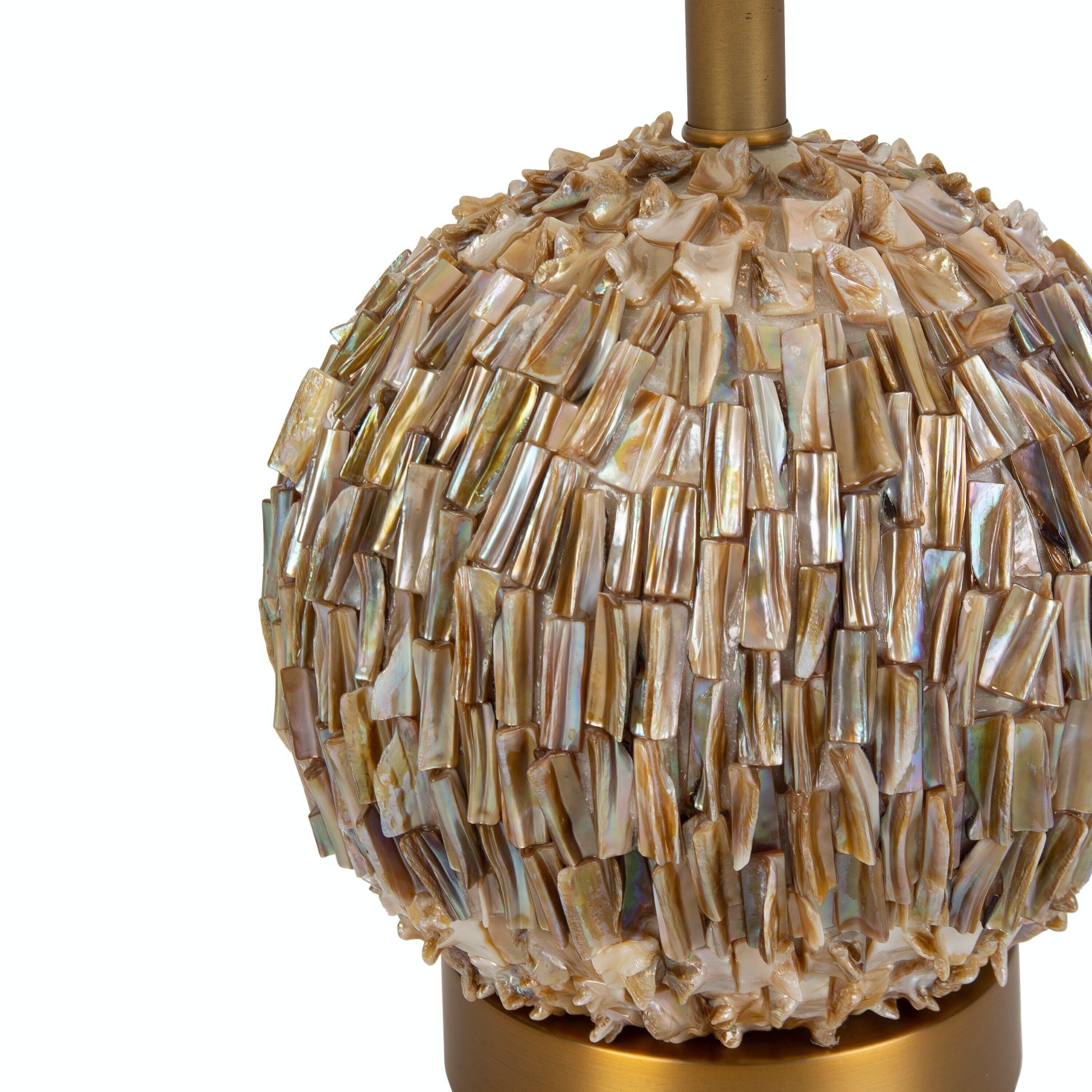 LAMPADA DA TAVOLO 26X26X38 METALLO ORO/madreperla TH2217000