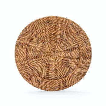 ASSIETTE DÉCORATIVE 50X3X50 ROTIN NATUREL TH2703000