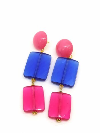 Boucles d'oreilles pendantes colorées 2