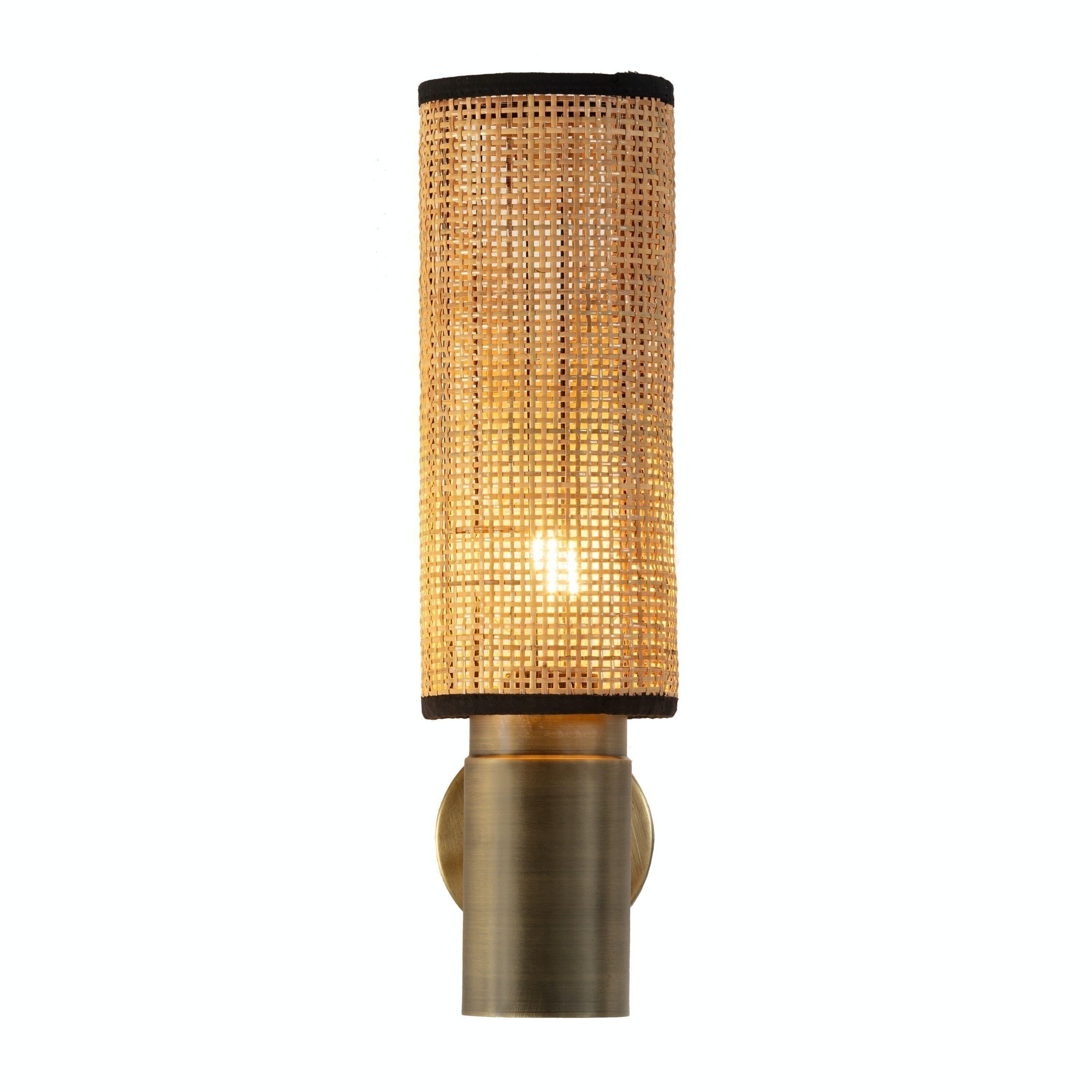WALL LIGHT 21X13X46 NATURAL RATTAN/GOLDEN METAL TH6185700