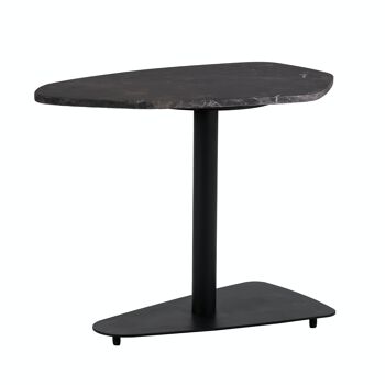 TABLE D'APPOINT 66X45X52 METAL/MARBRE NOIR TH6663300 1