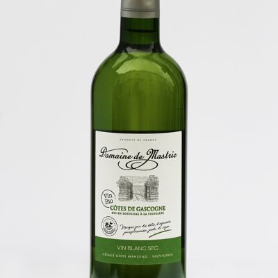 VIN blanc sec "Gros manseng/Sauvignon" 75cl 2022 IGP Côtes de Gascogne BIO&HVE