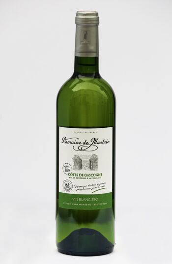 VIN blanc sec "Gros manseng/Sauvignon" 75cl 2022 IGP Côtes de Gascogne BIO&HVE 1