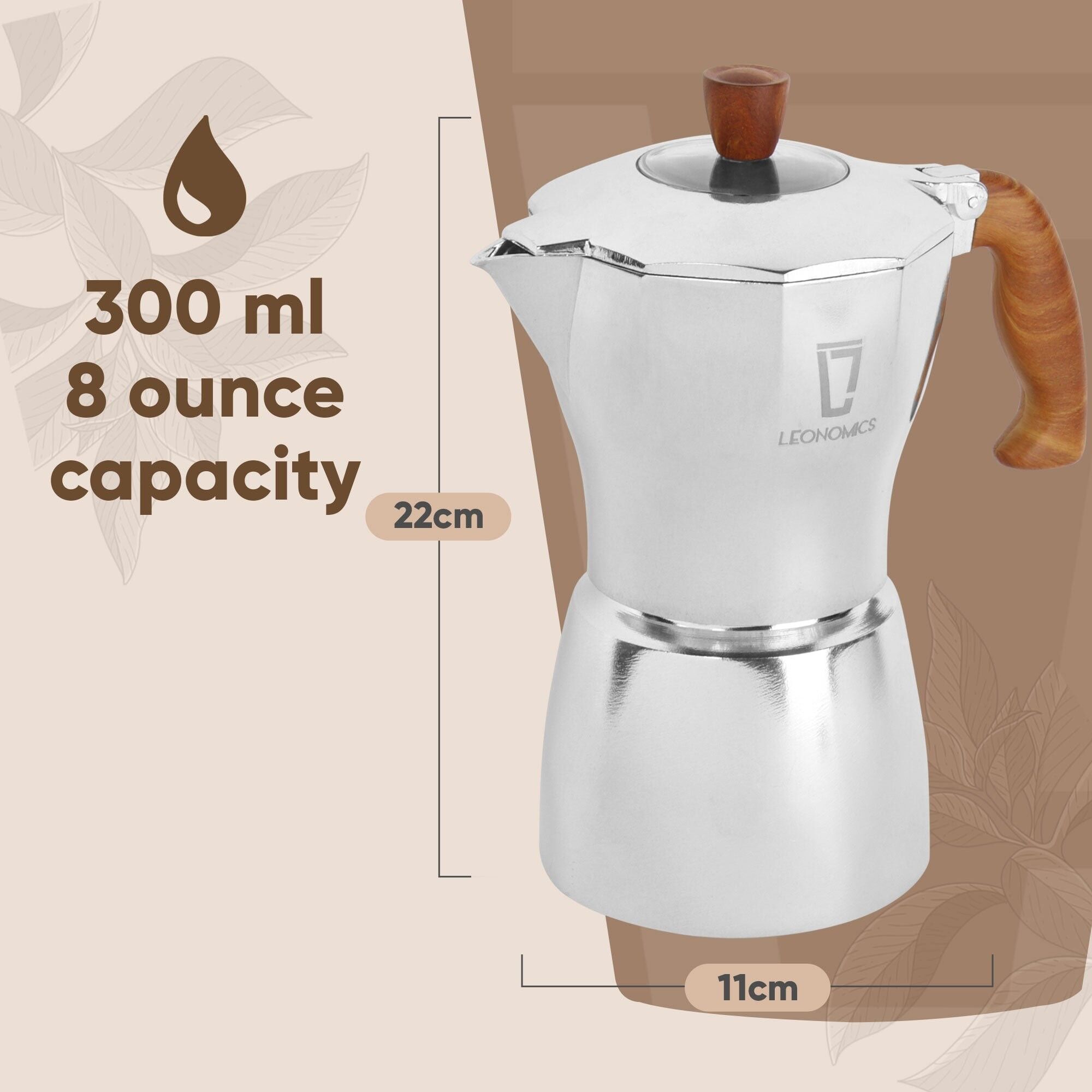 Buy wholesale Aluminum Moka Pot Percolator 300ml 6 Cups Capacity