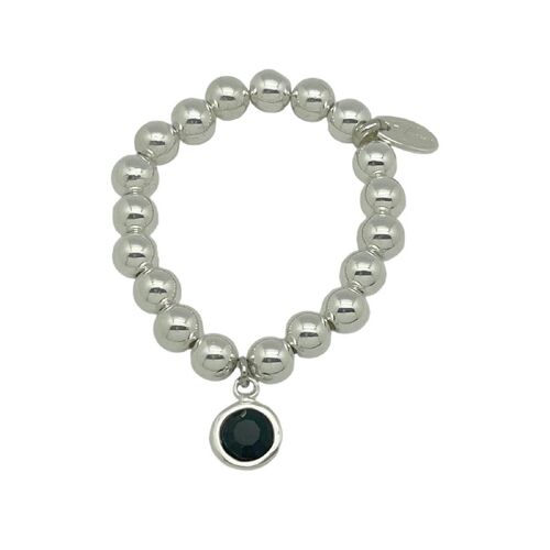 Pulsera eslastica cristal Sw negro