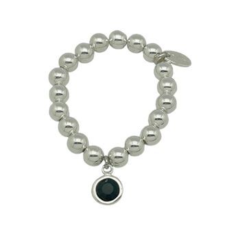 Bracelet élastique cristal Sw noir 1