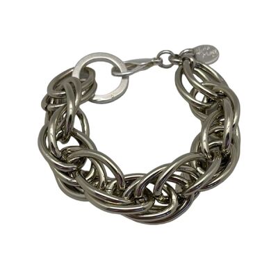 Bracelet triple maillons en argent