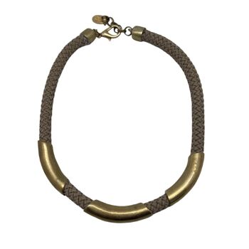 Collier triple or taupe "Naut" 1