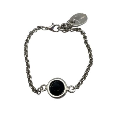 Bracelet Sw cristal et chaîne noire