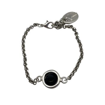 Bracelet Sw cristal et chaîne noire 1