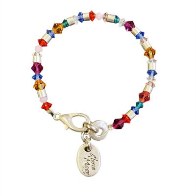 Bracciale in cristallo multicolore Sw