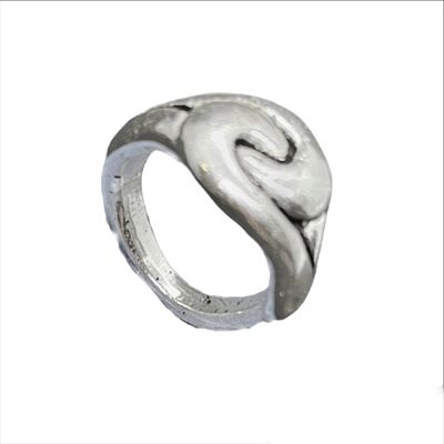 Anillo "Nudo" chapado plata