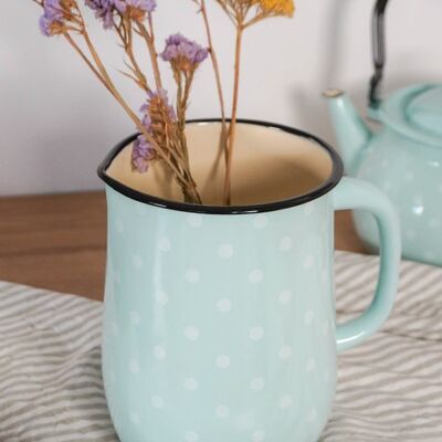 Enamel jug Polka dot blue 2,5L Isabelle Rose