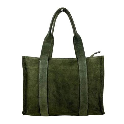 Split Leather Shopper Bag for Women. B2B Fashion Promo