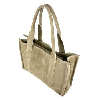 Sac shopping en cuir fendu pour femme. Promo Mode B2B 6