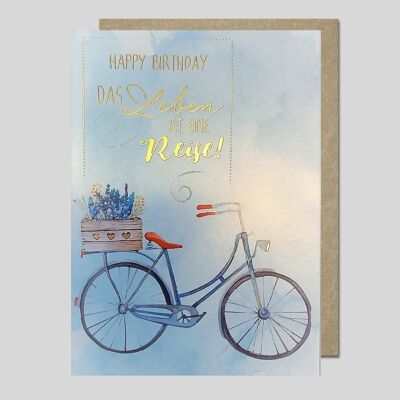 Carte d'anniversaire LA VIE EST UN VOYAGE