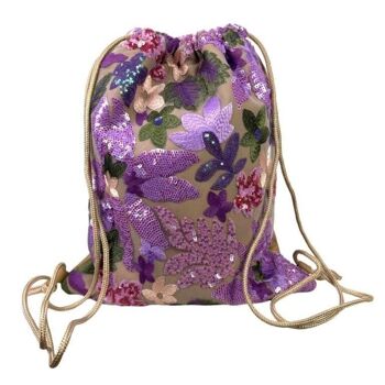 Sac à dos en ficelle synthétique avec sequins. Mode d'été 12