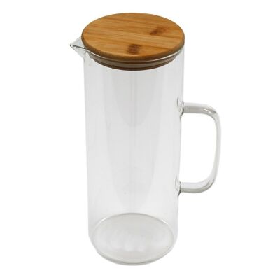 Glass Jug With Bamboo Lid