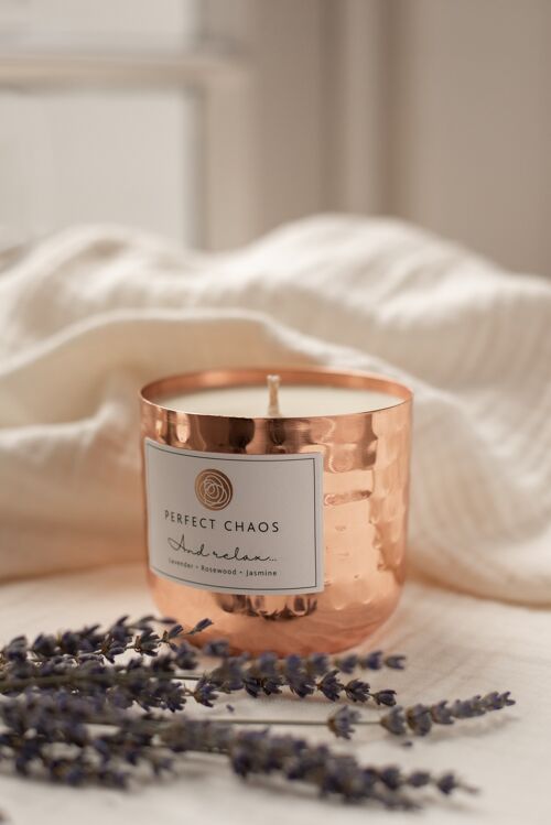 Copper pot Candle - Lavender Rosewood and Jasmine 250g