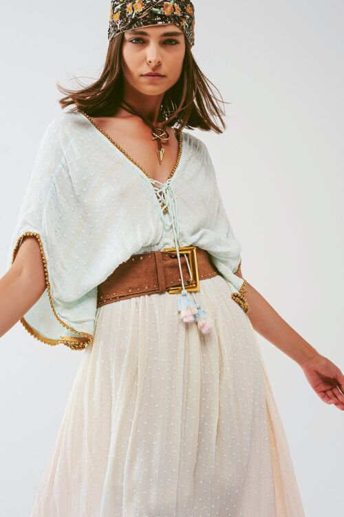 Maxi Dress with Kimono Sleeves