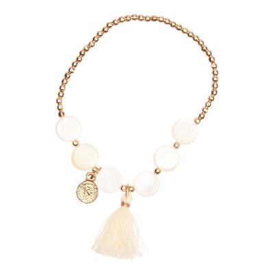 Pulsera Alya - Pluma Blanca