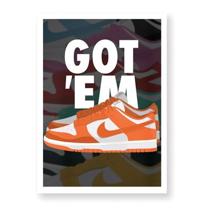Poster Nike Dunk Basso - 30X40 cm