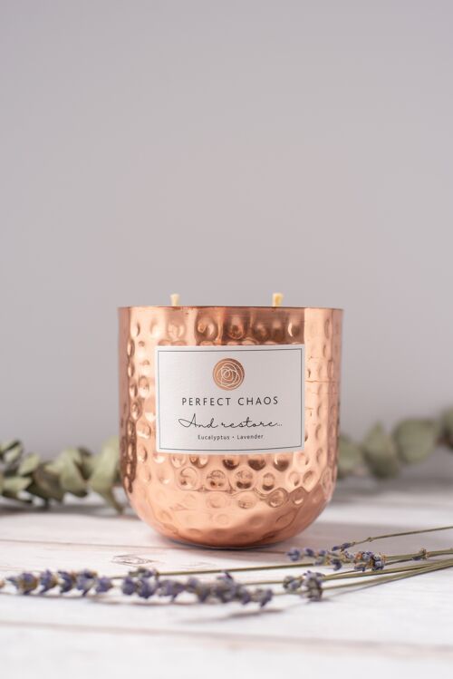Copper Pot Candle - Lavender and Eucalyptus 440g