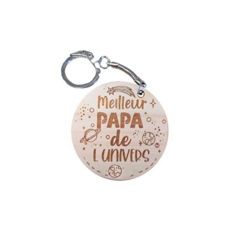 Portachiavi in legno "Il meglio... dell'universo".