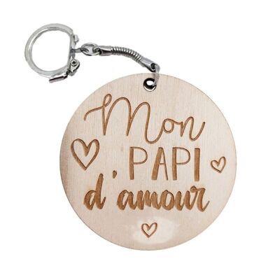 "My… love" wooden key ring