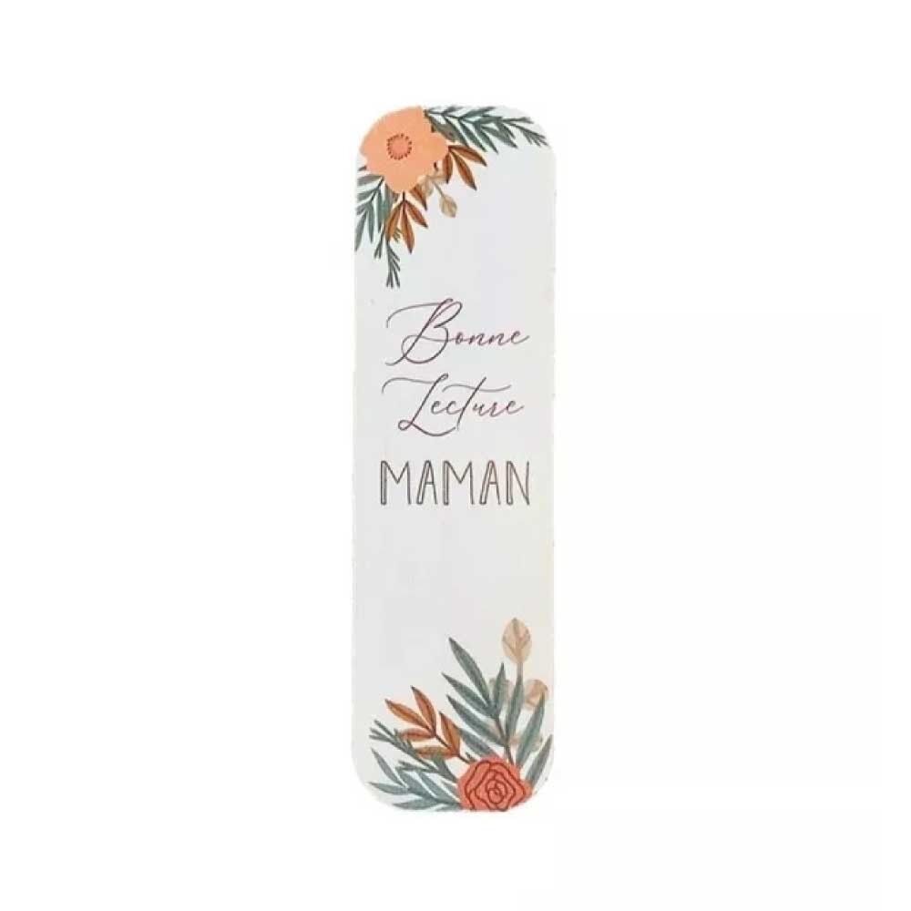 Lesezeichen aus Holz bedruckt "Herbstblumen"