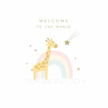 Nouveau bébé / Bienvenue dans le monde Giraffe Card 3