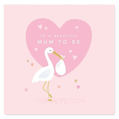 Beautiful Mum To Be Stork Card