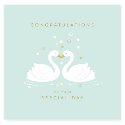 Special Day / Swan Couple Wedding Card